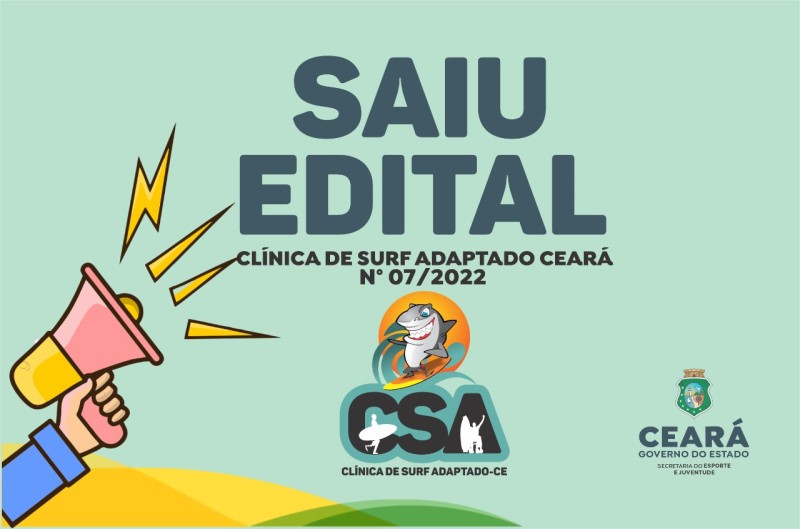 Sejuv divulga Edital Nº 07/2022 referente ao Chamamento Público do projeto Clínica de Surf Adaptado 2022
