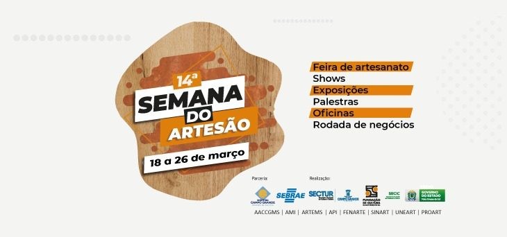 Semana do Artesão 2022 acontece de 18 a 26 de março no Shopping Campo Grande